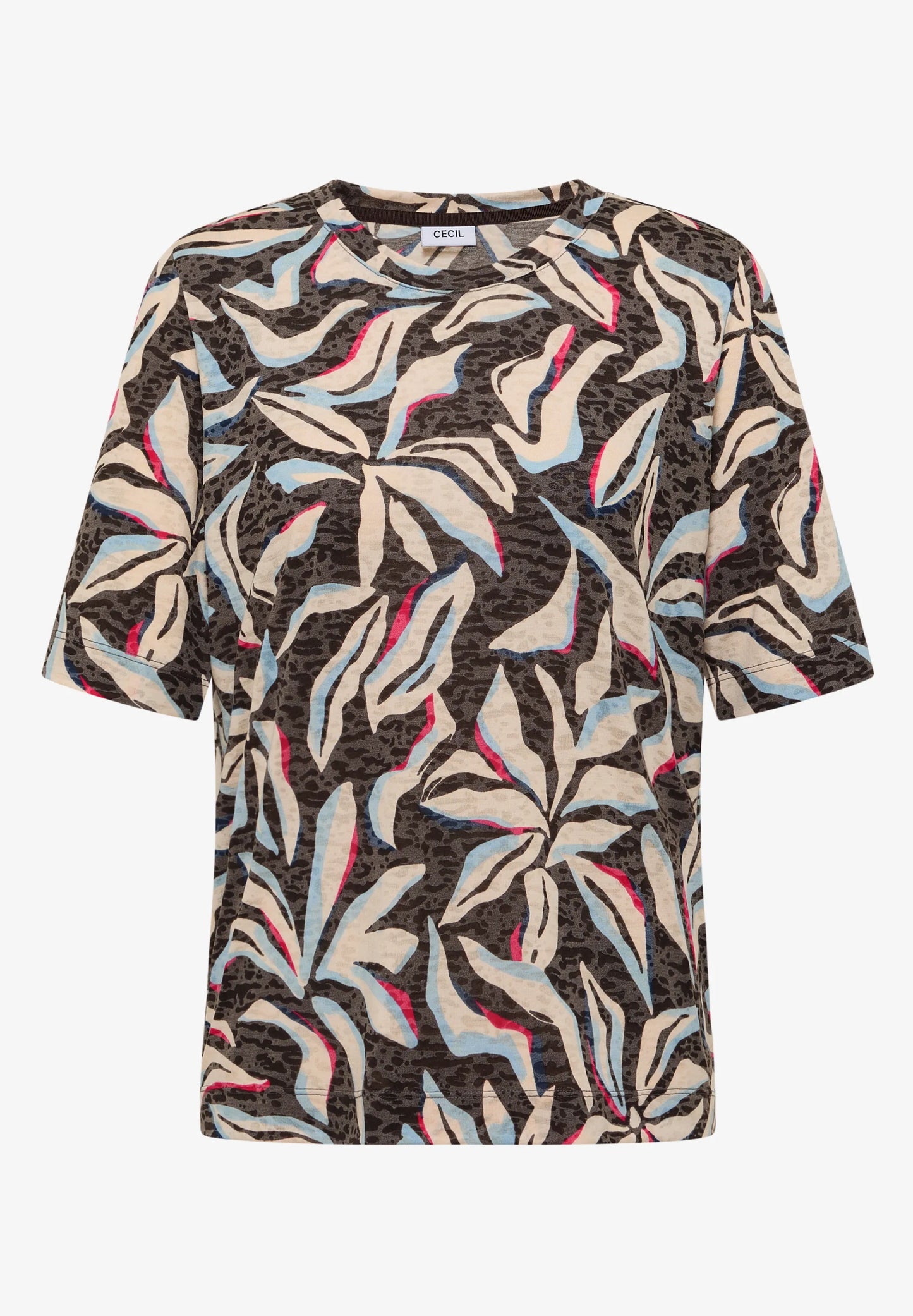 Botanical Print Burnout T-Shirt