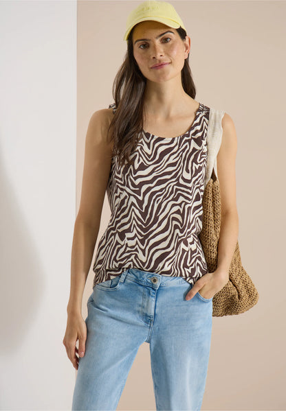 Zebra Print Cotton Top