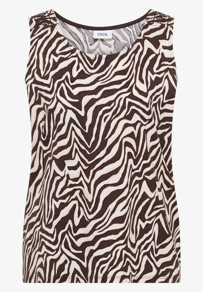 Zebra Print Cotton Top