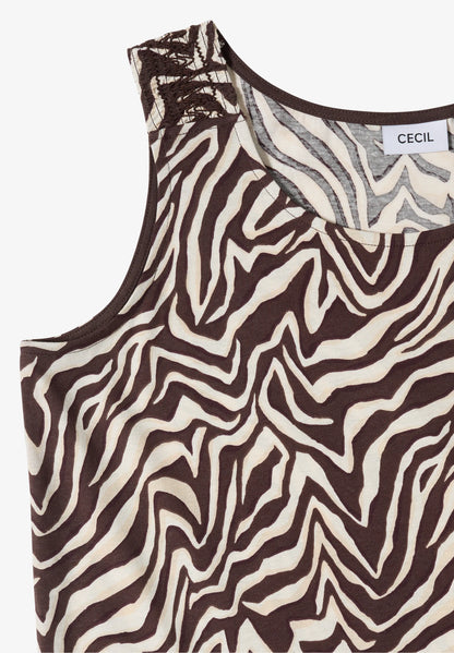 Zebra Print Cotton Top