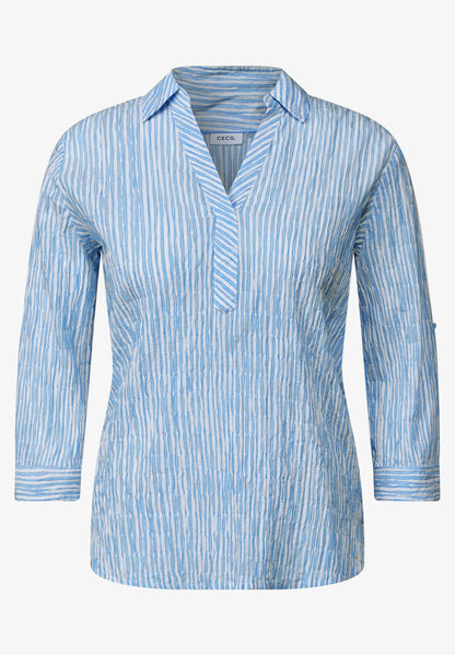 Striped Seersucker Blouse