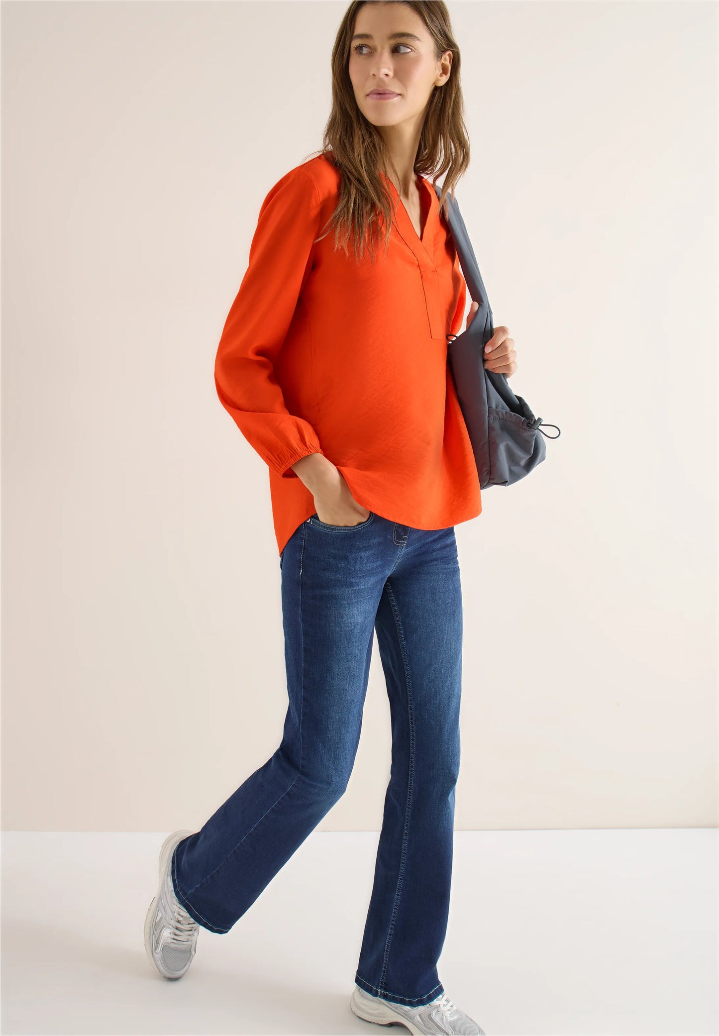 Long Sleeve V-Neck Blouse