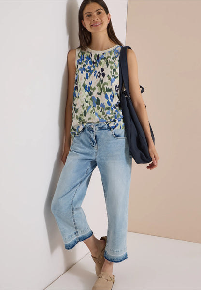Printed Sleeveless Top
