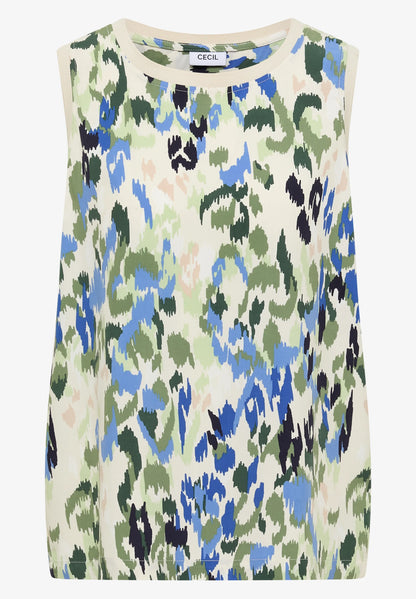 Printed Sleeveless Top