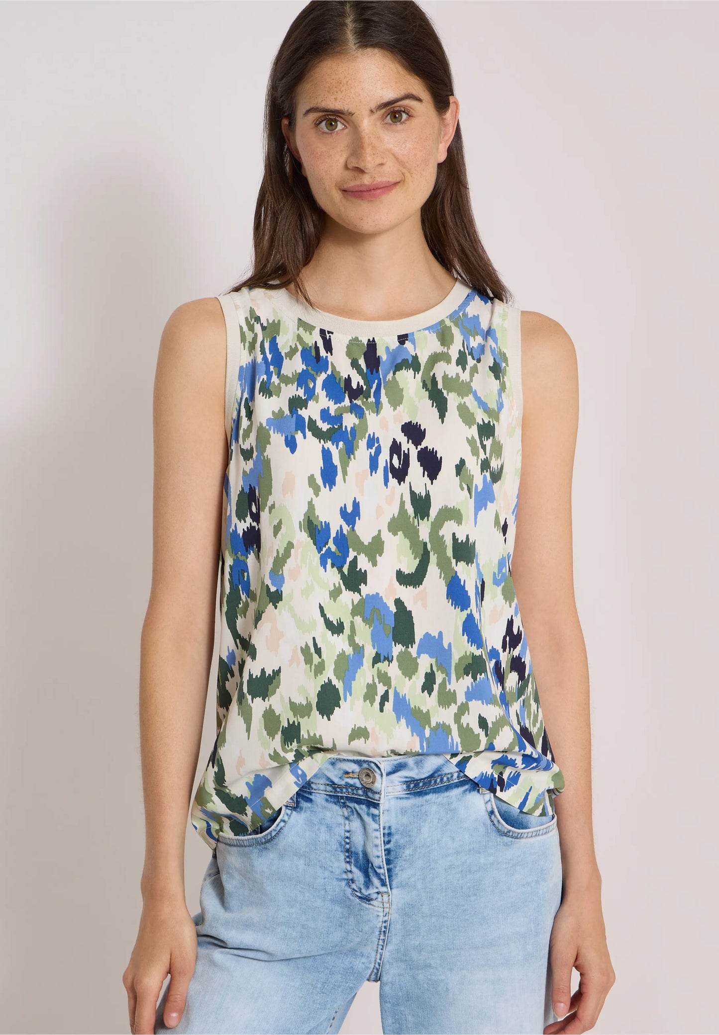 Printed Sleeveless Top
