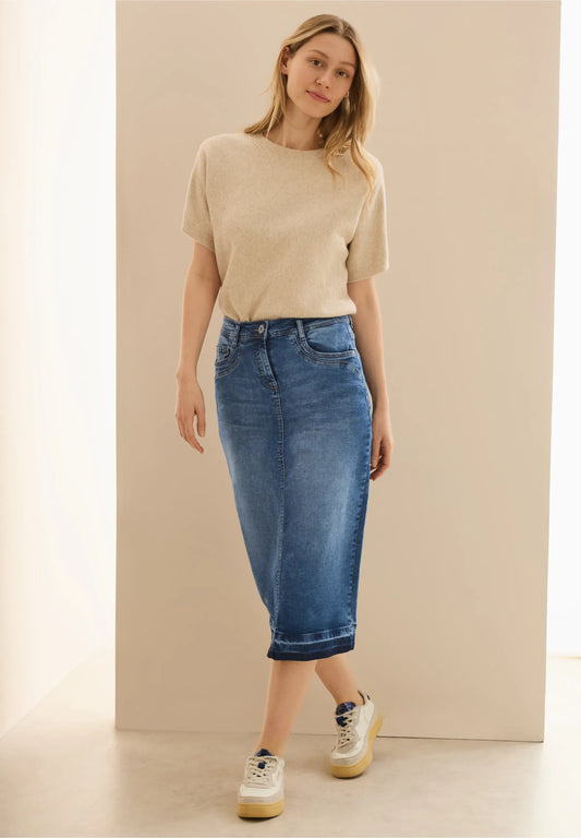 Midi Denim Skirt