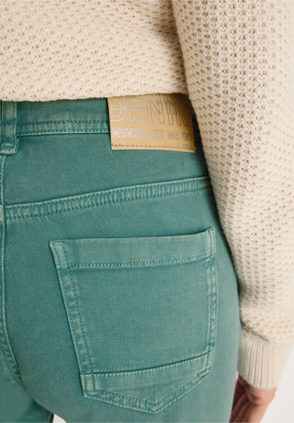 High Waist Straight Leg Jeans with Tie Waist