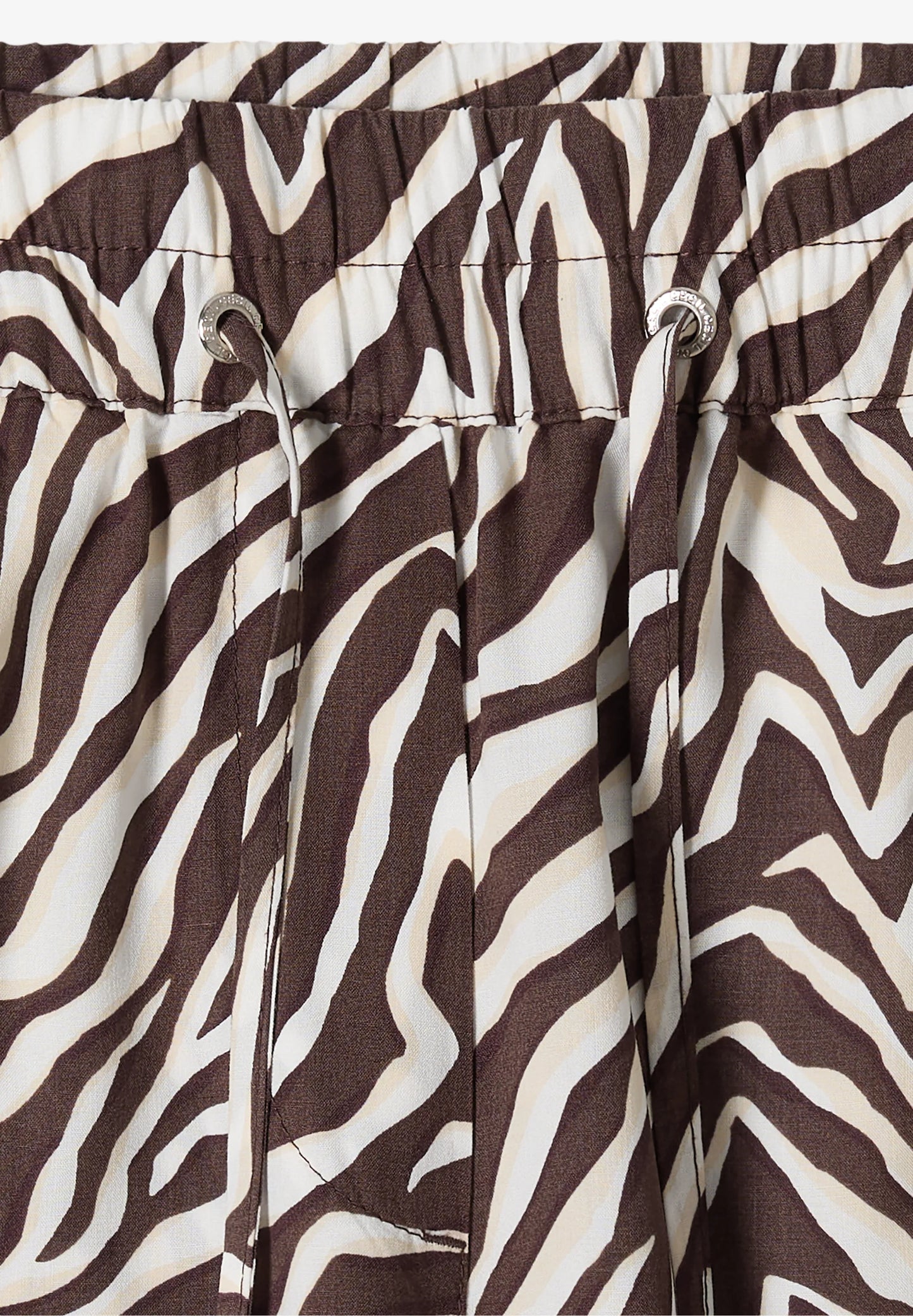 Zebra Print Straight Leg Trousers