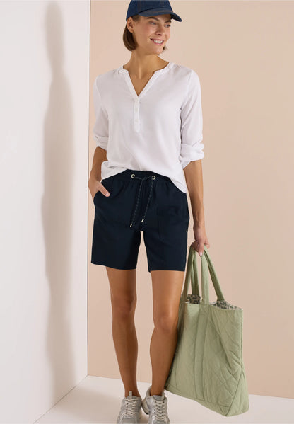 Loose Fit Drawstring Shorts, Navy