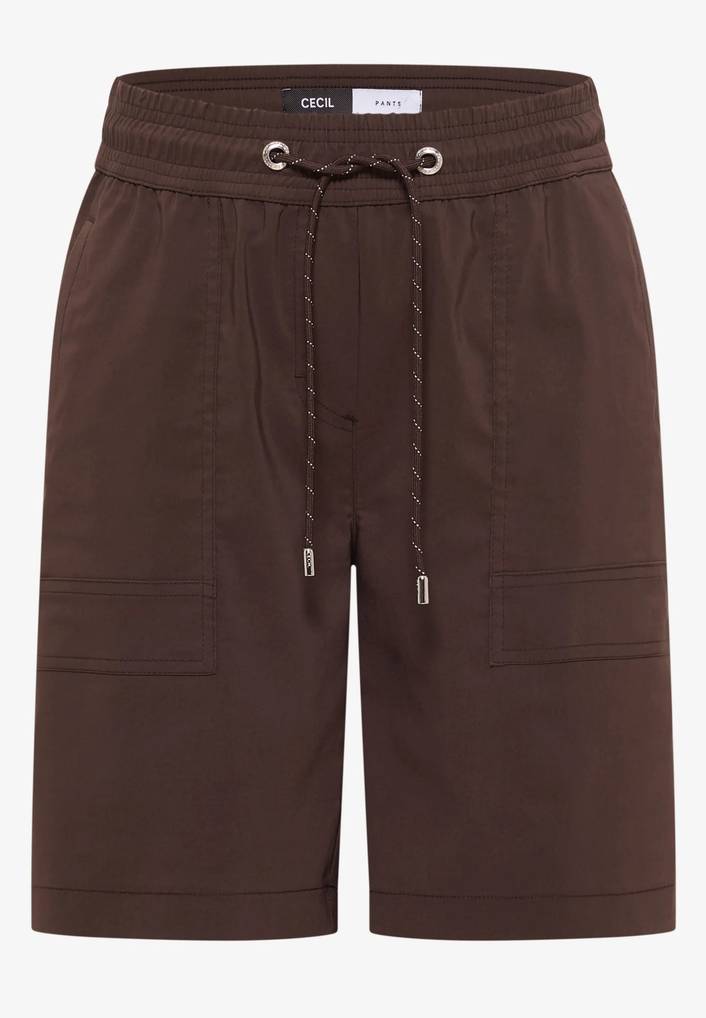 Loose Fit Drawstring Shorts, Brown