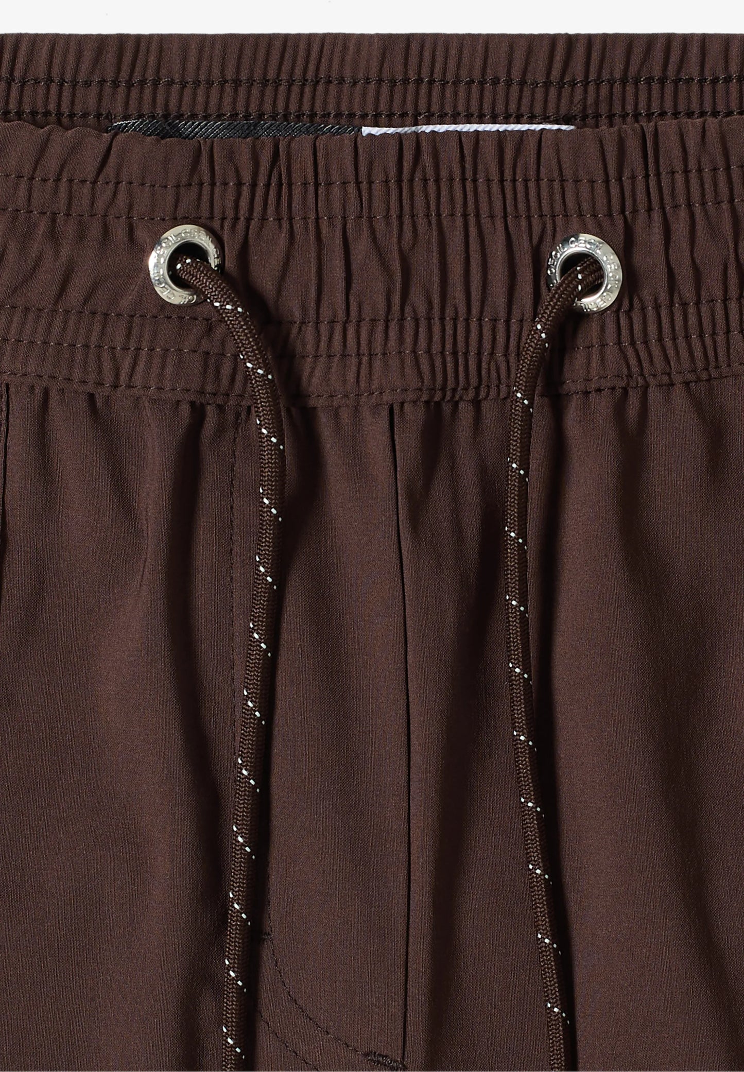 Loose Fit Drawstring Shorts, Brown