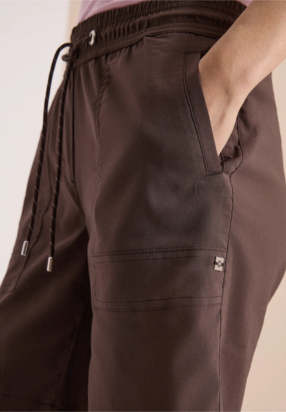 Loose Fit Drawstring Shorts, Brown