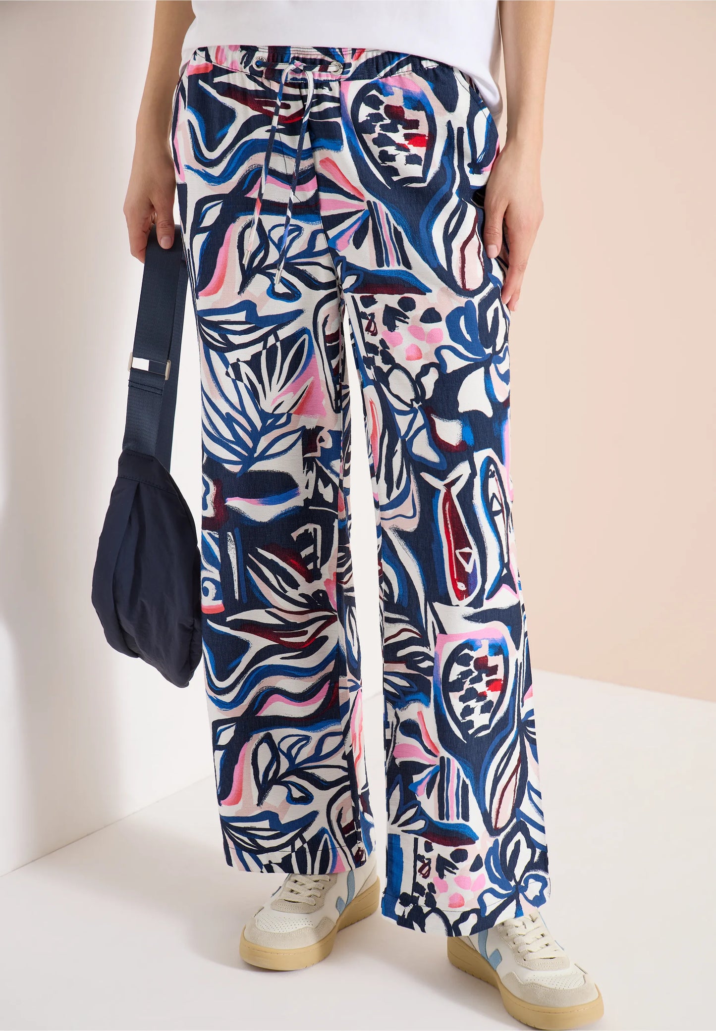 Printed Wide Leg Trousers