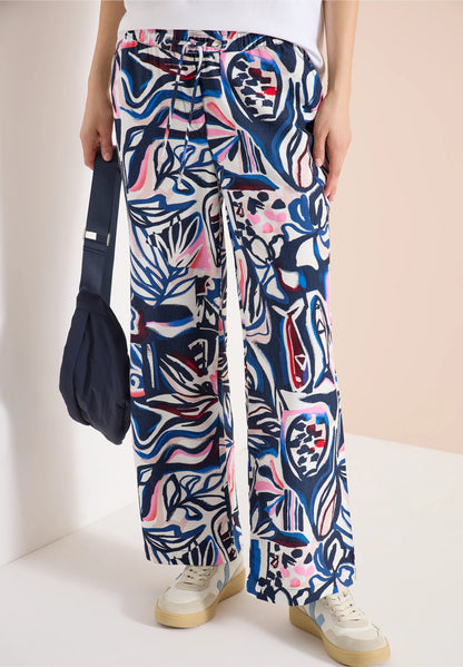 Printed Wide Leg Trousers
