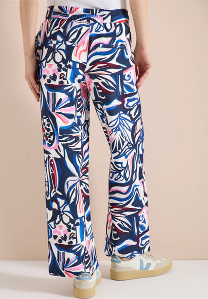 Printed Wide Leg Trousers
