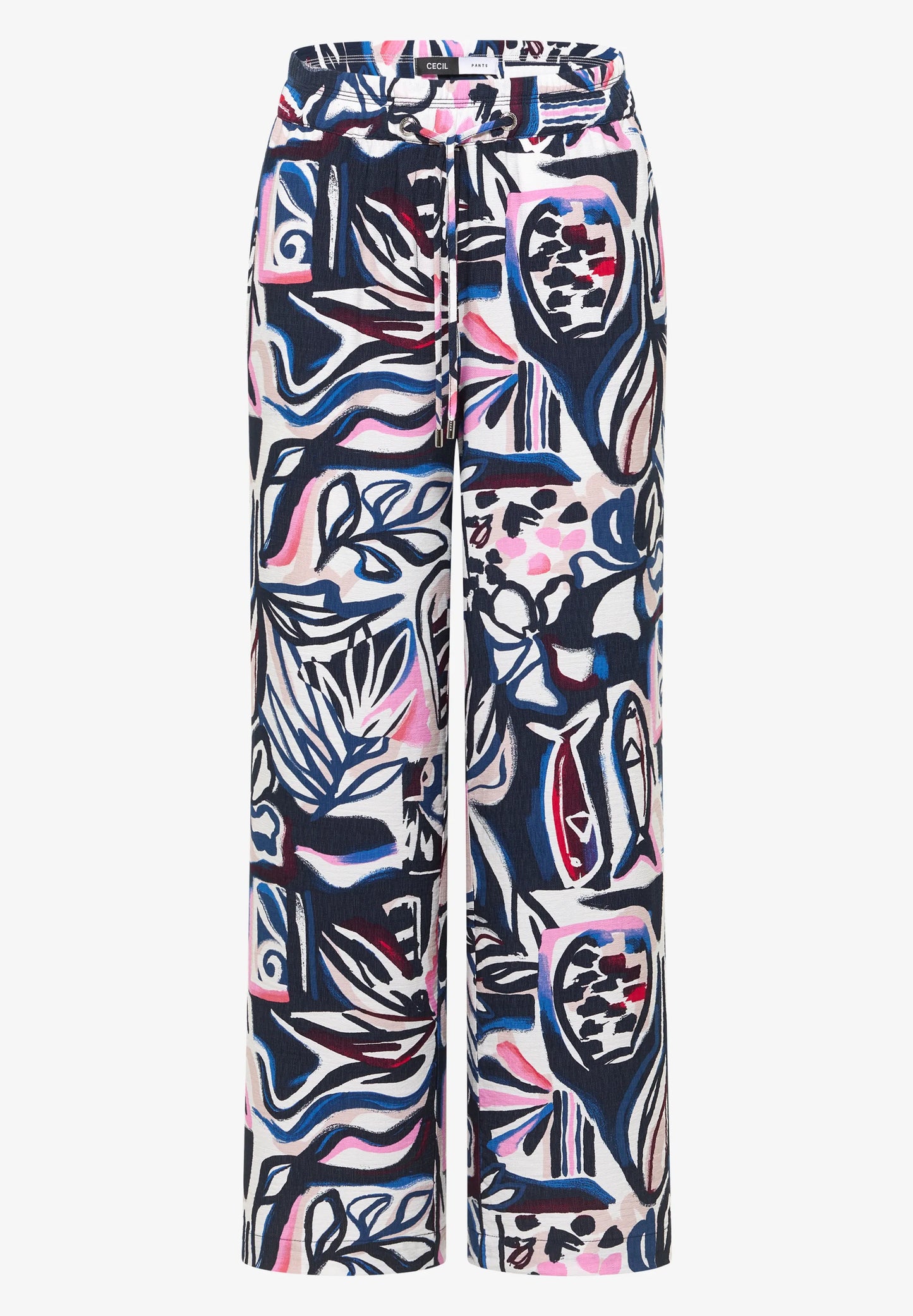 Printed Wide Leg Trousers