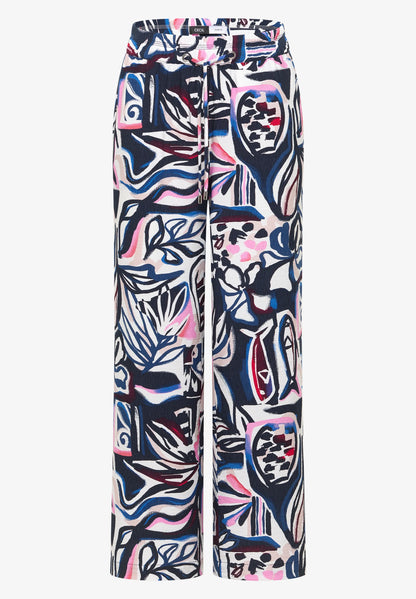 Printed Wide Leg Trousers