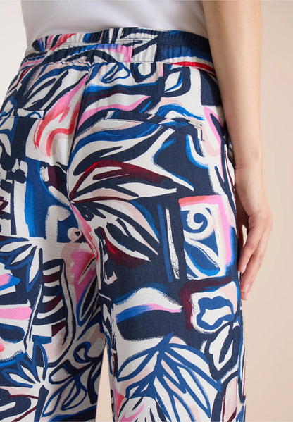 Printed Wide Leg Trousers