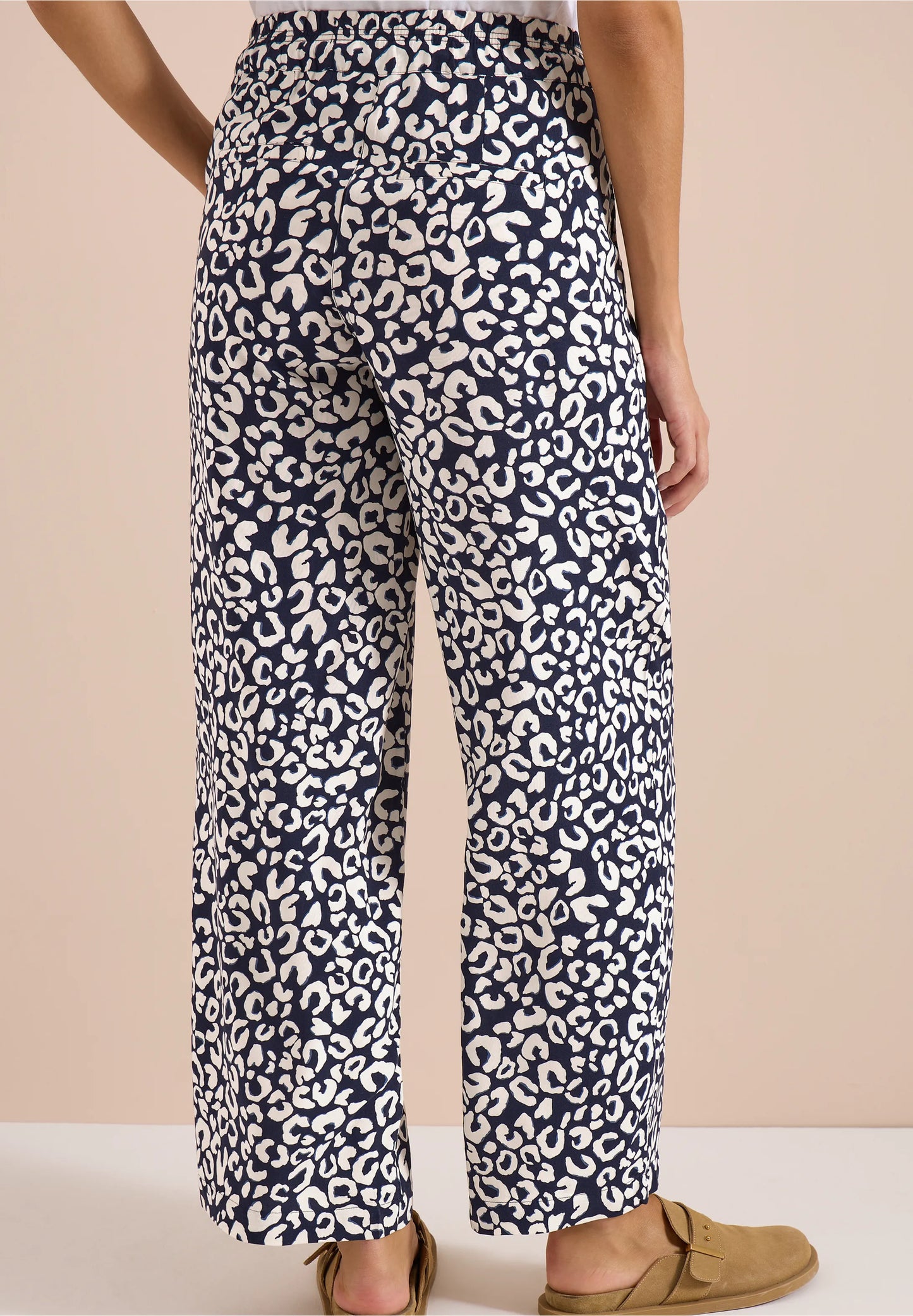 Leopard Print Wide Leg Trousers