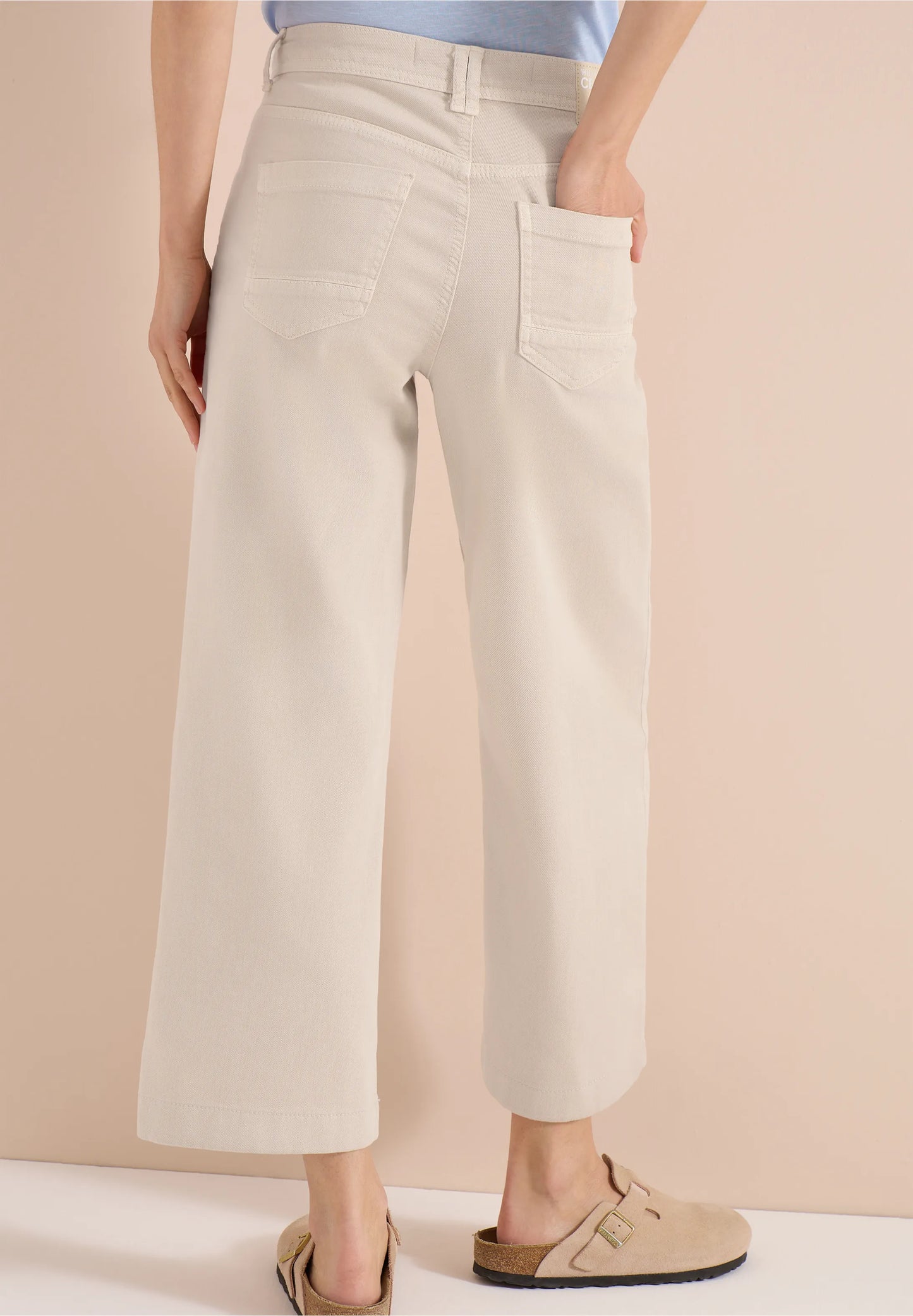 High Waist Wide Leg Cropped Jeans