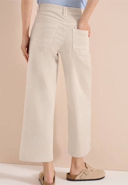 High Waist Wide Leg Cropped Jeans