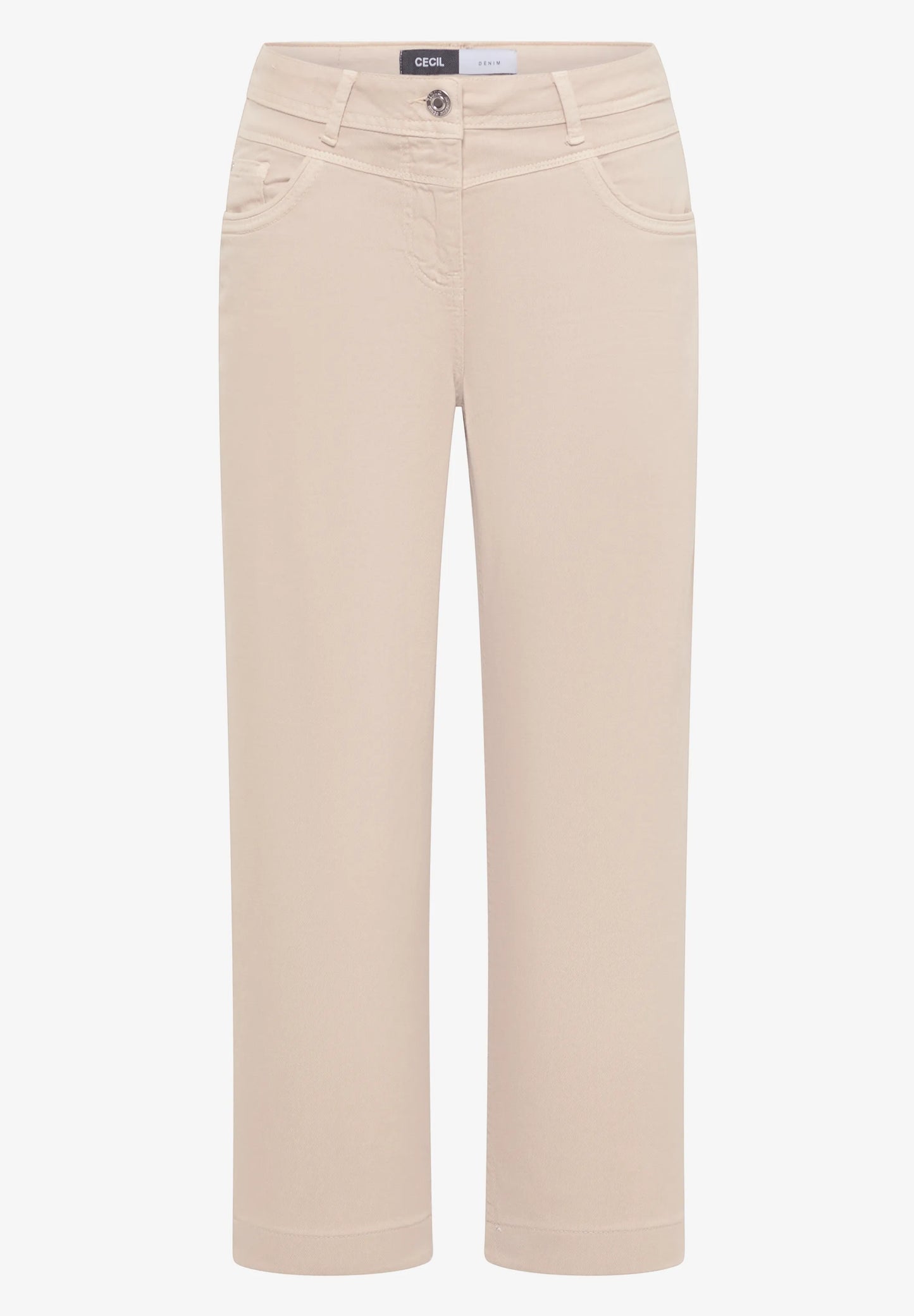 High Waist Wide Leg Cropped Jeans
