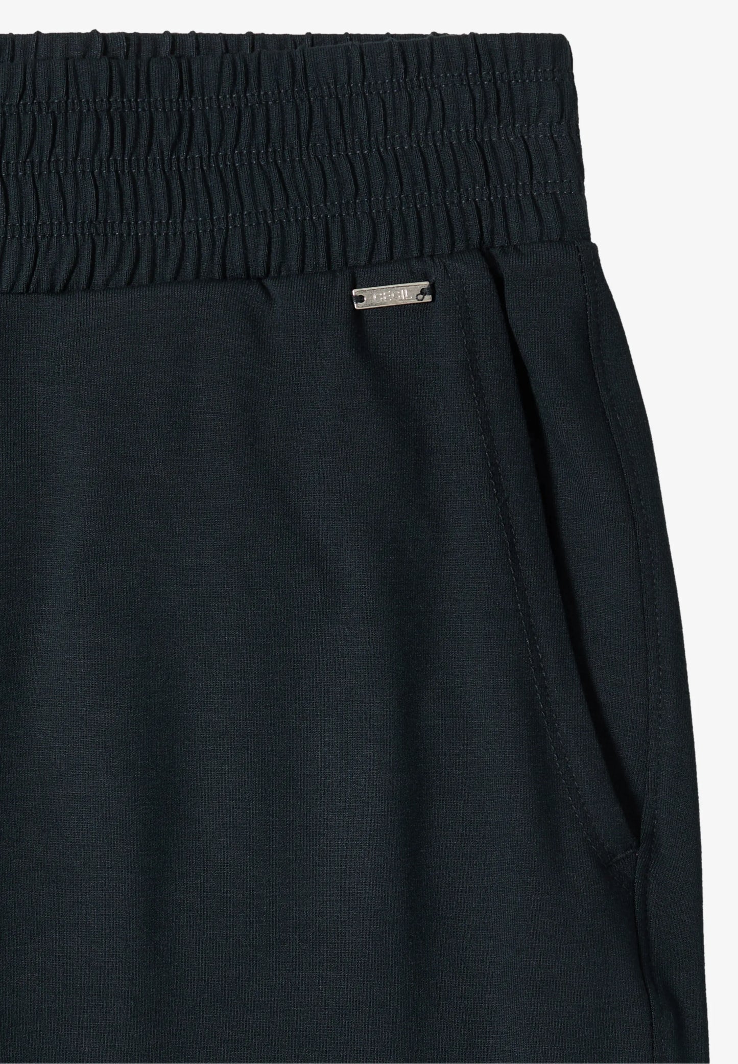 High Waist Wide Leg Jersey Trousers, Dark Green