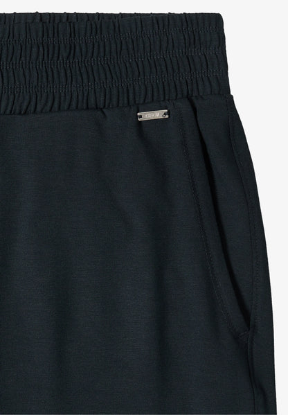 High Waist Wide Leg Jersey Trousers, Dark Green