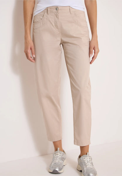 Papertouch Barrel Leg Trousers, Beige