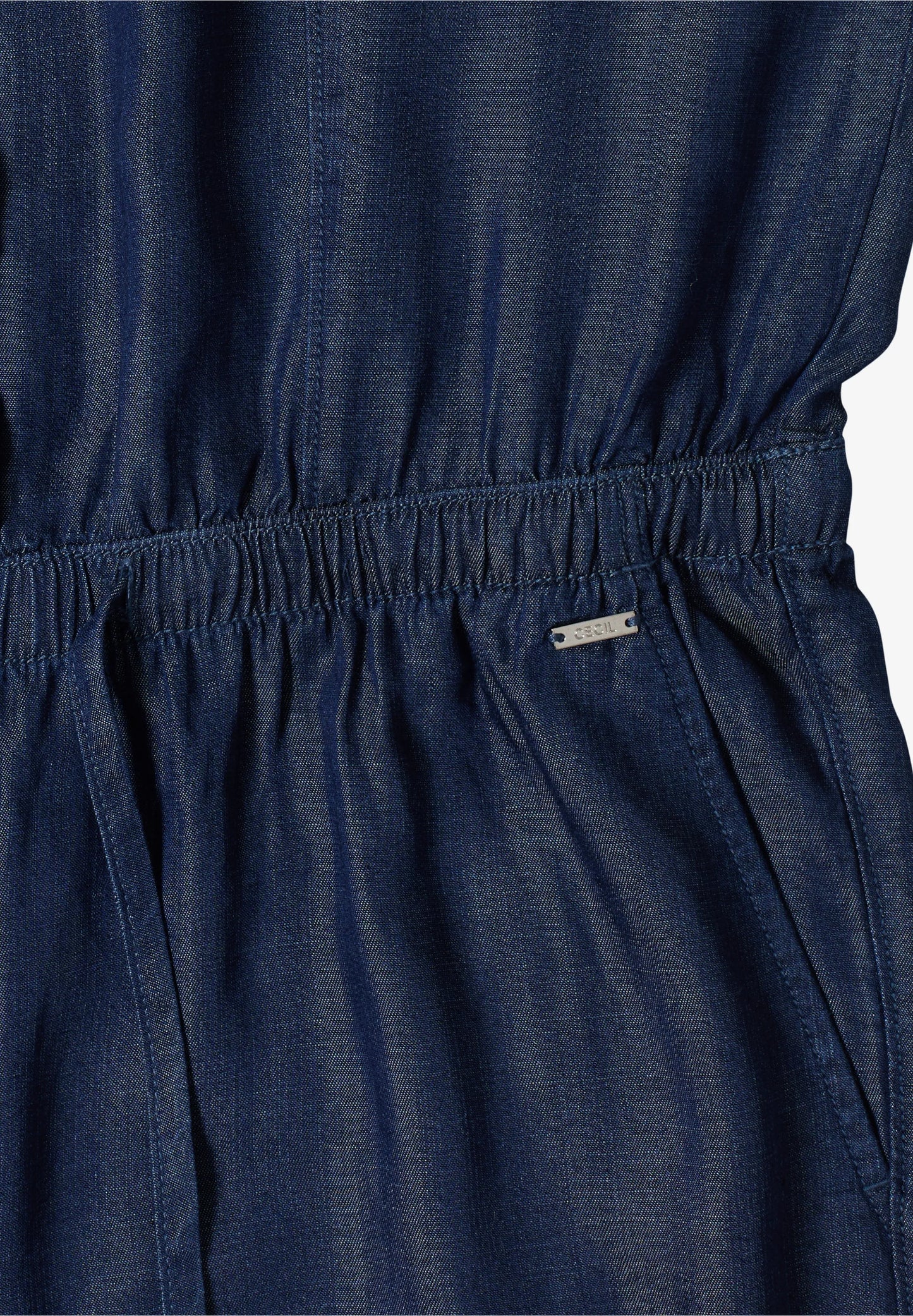 Denim Look Wide Leg Jumpsuit