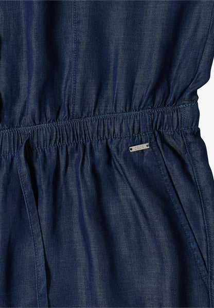 Denim Look Wide Leg Jumpsuit
