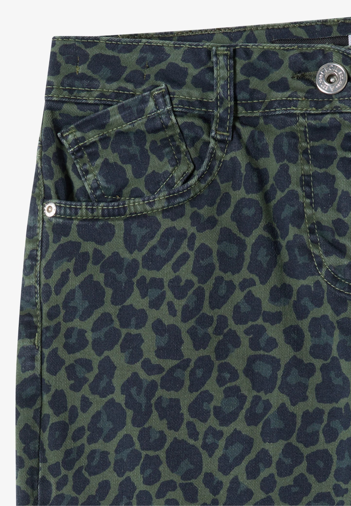 High Waist Wide Leg Leopard Print Jeans