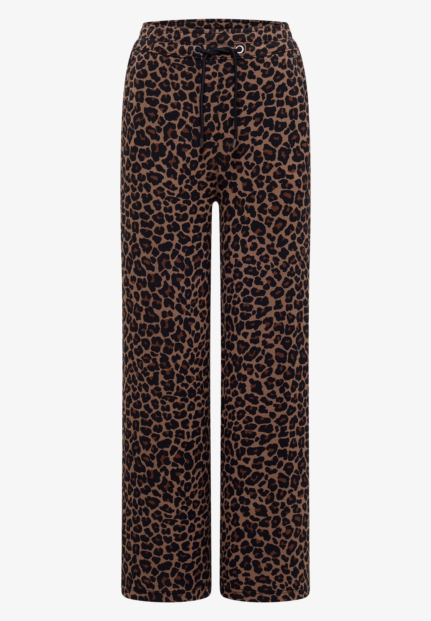 Leopard Print Silky Wide Leg Trousers