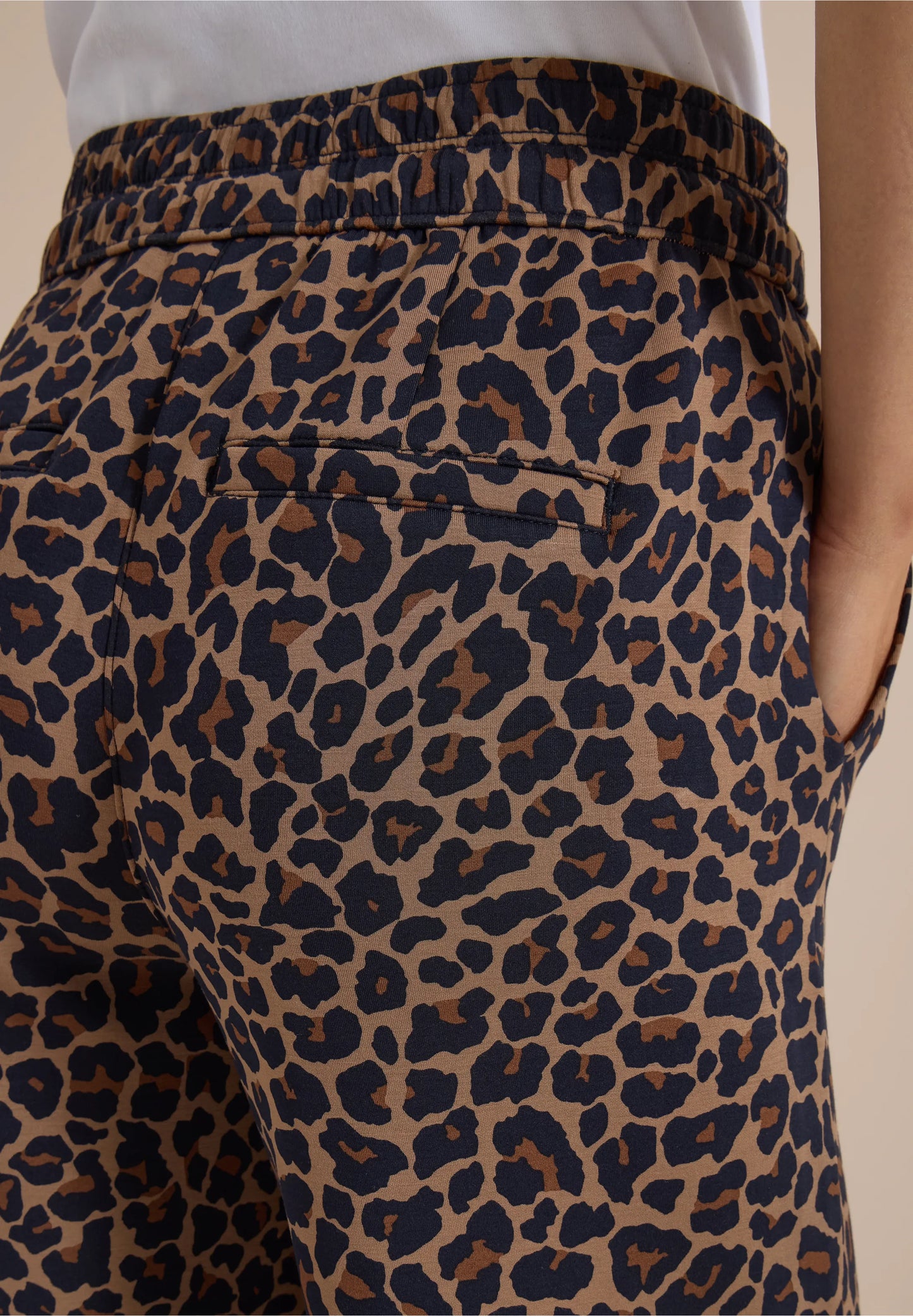 Leopard Print Silky Wide Leg Trousers