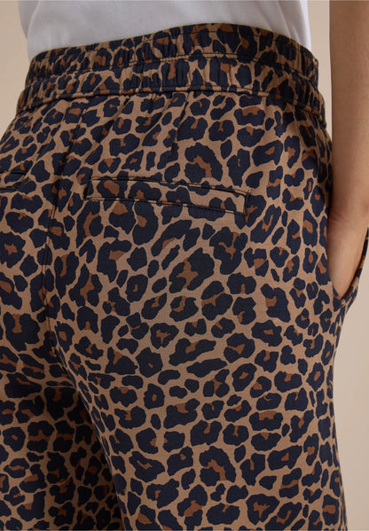 Leopard Print Silky Wide Leg Trousers