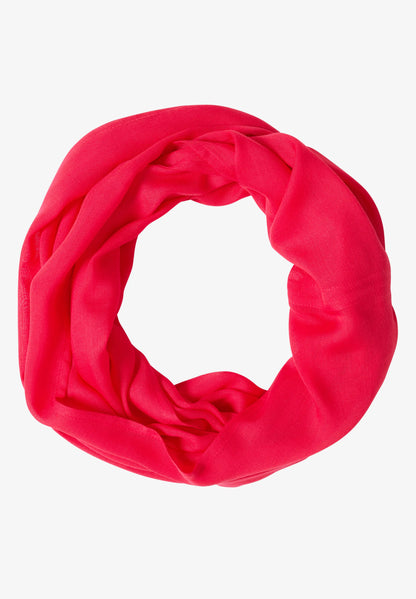 Lightweight Viscose Loop Scarf, Red