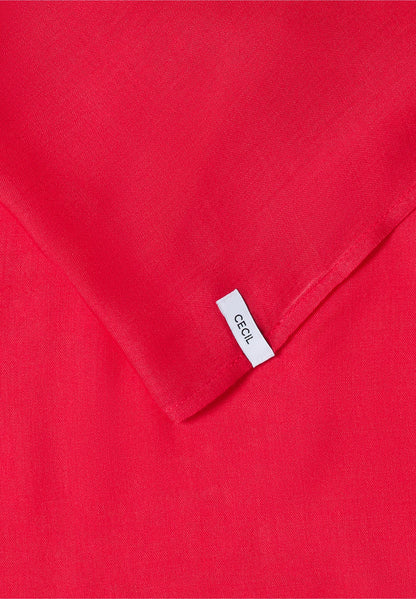 Lightweight Viscose Loop Scarf, Red