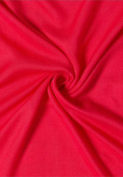 Lightweight Viscose Loop Scarf, Red