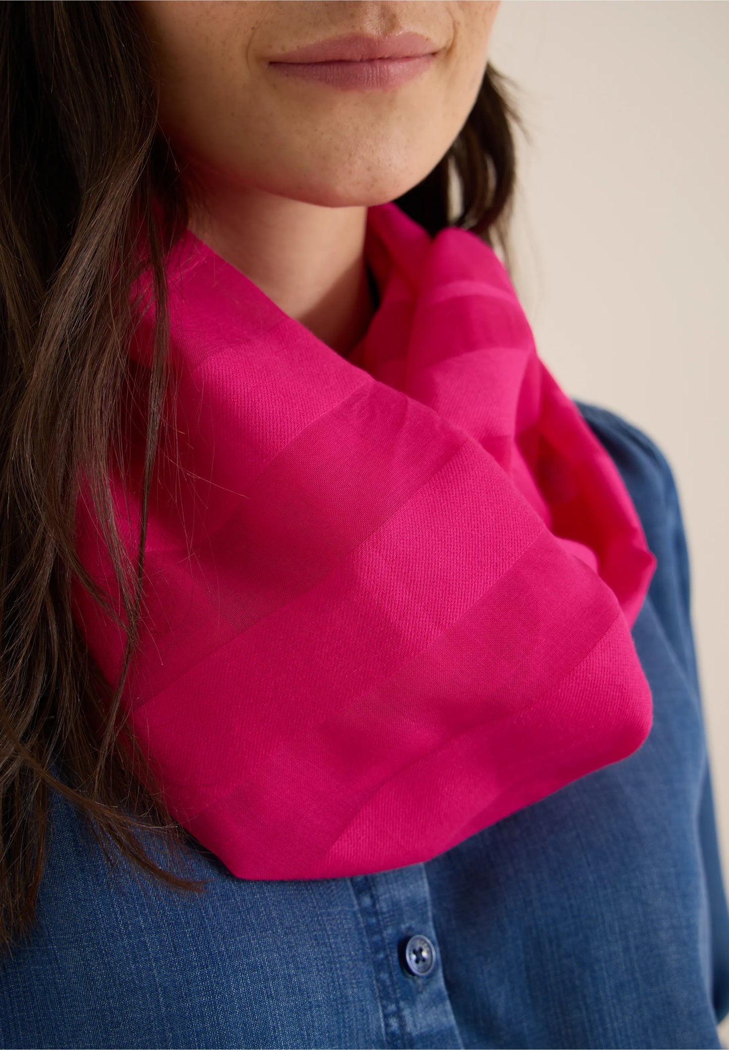 Lightweight Striped Loop Scarf