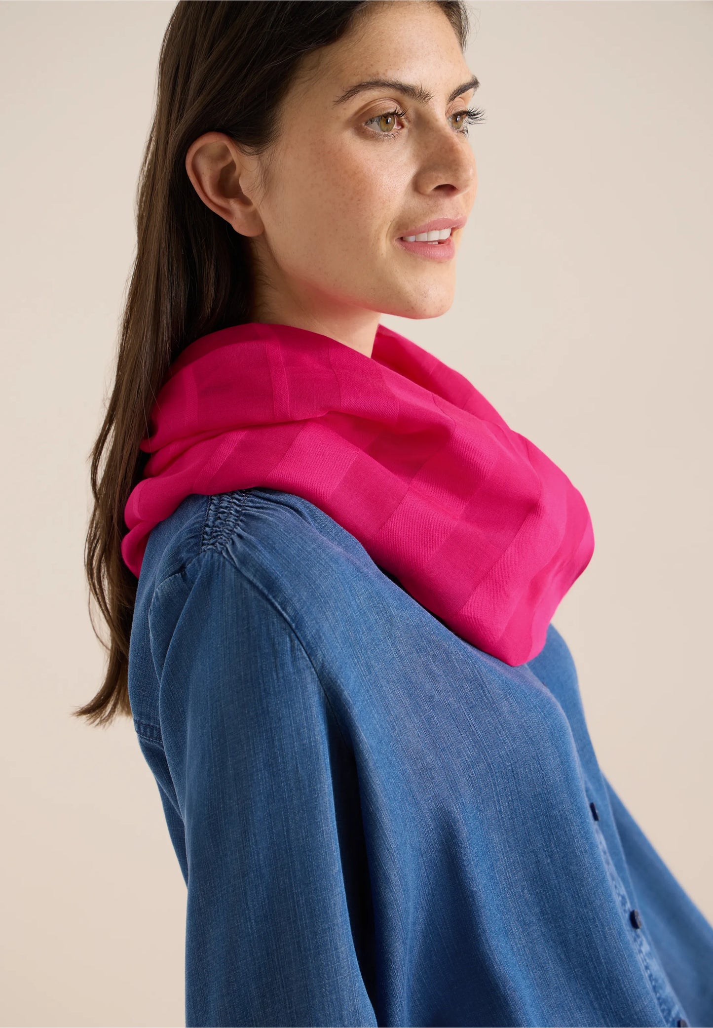 Lightweight Striped Loop Scarf