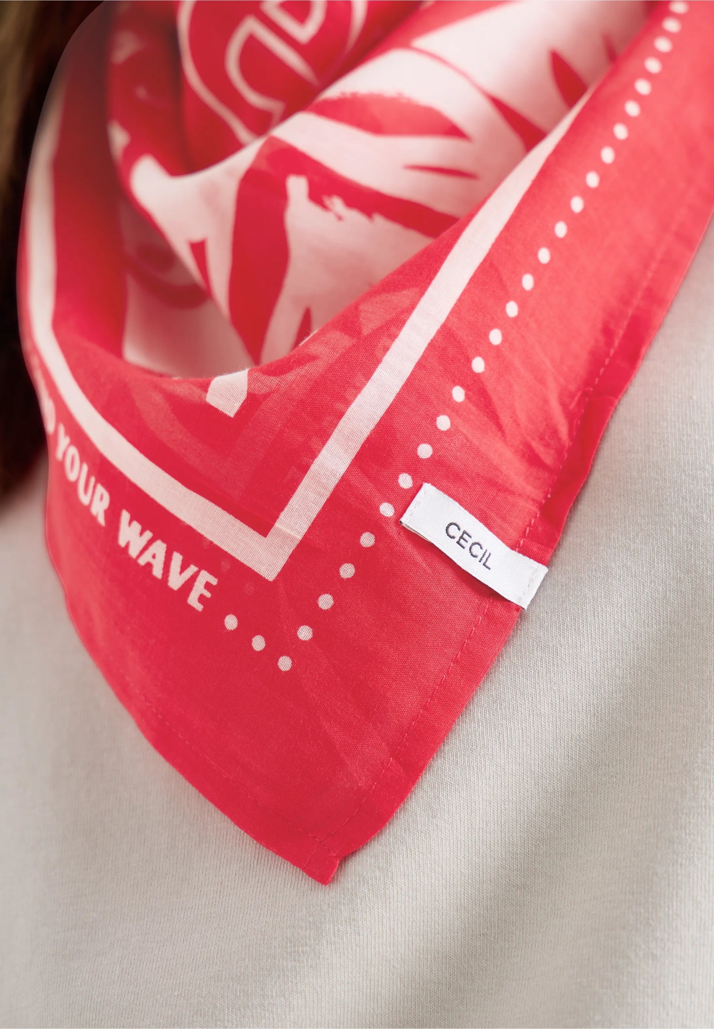 Printed Bandana with Logo Detail, Red