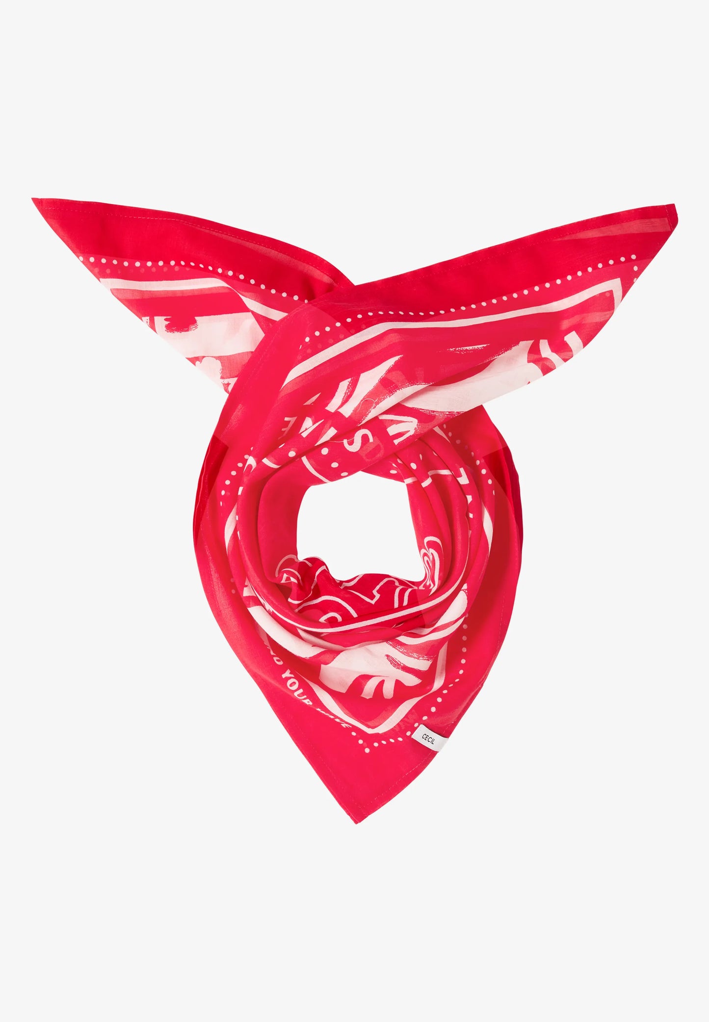 Printed Bandana with Logo Detail, Red