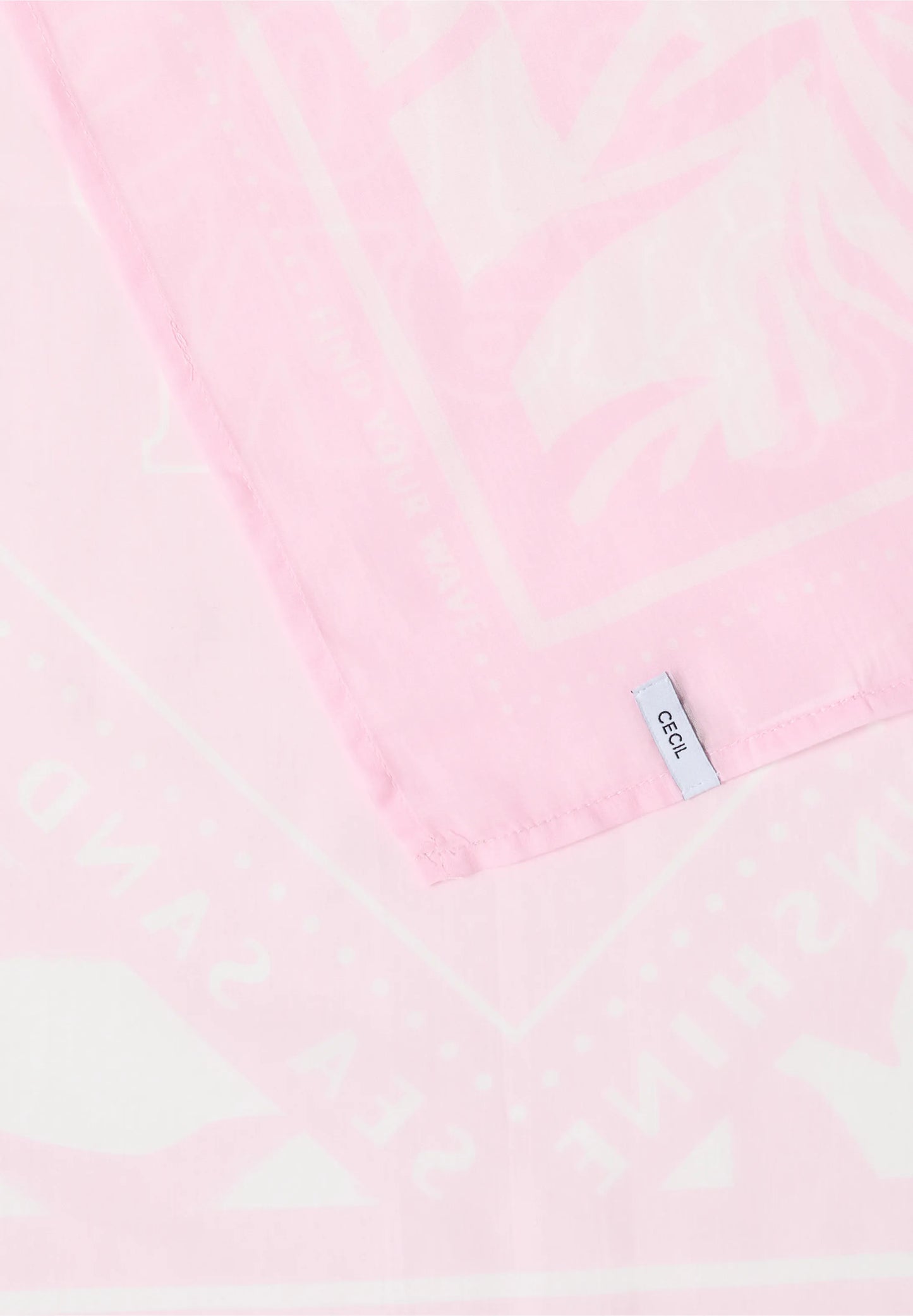 Printed Bandana with Logo Detail, Pink