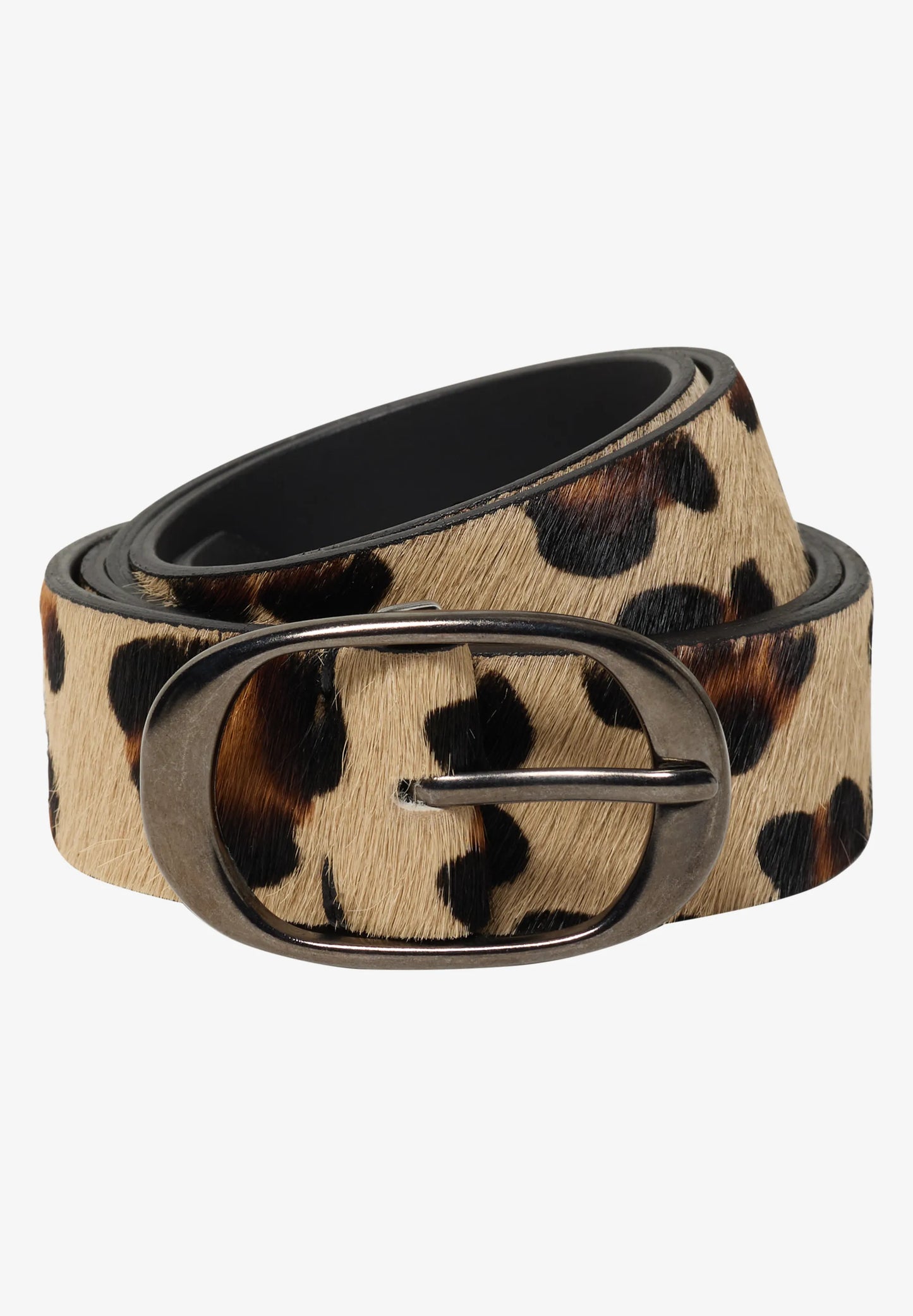 Leopard Print Faux Fur Belt
