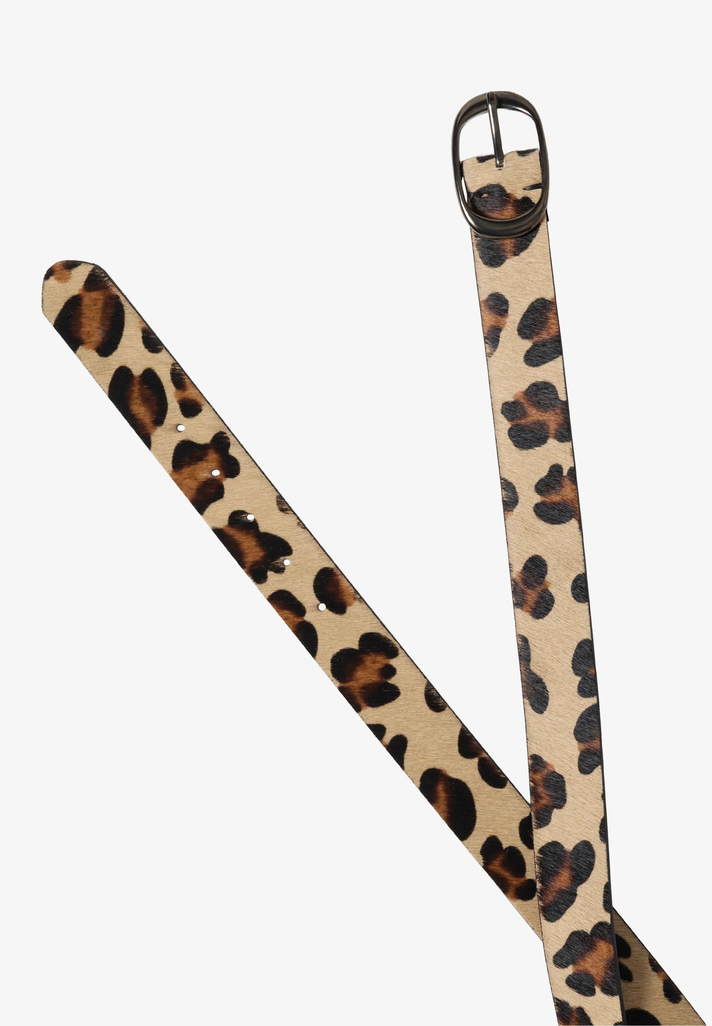 Leopard Print Faux Fur Belt