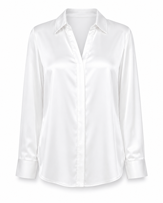 Silk Look Relaxed Fit Shirt