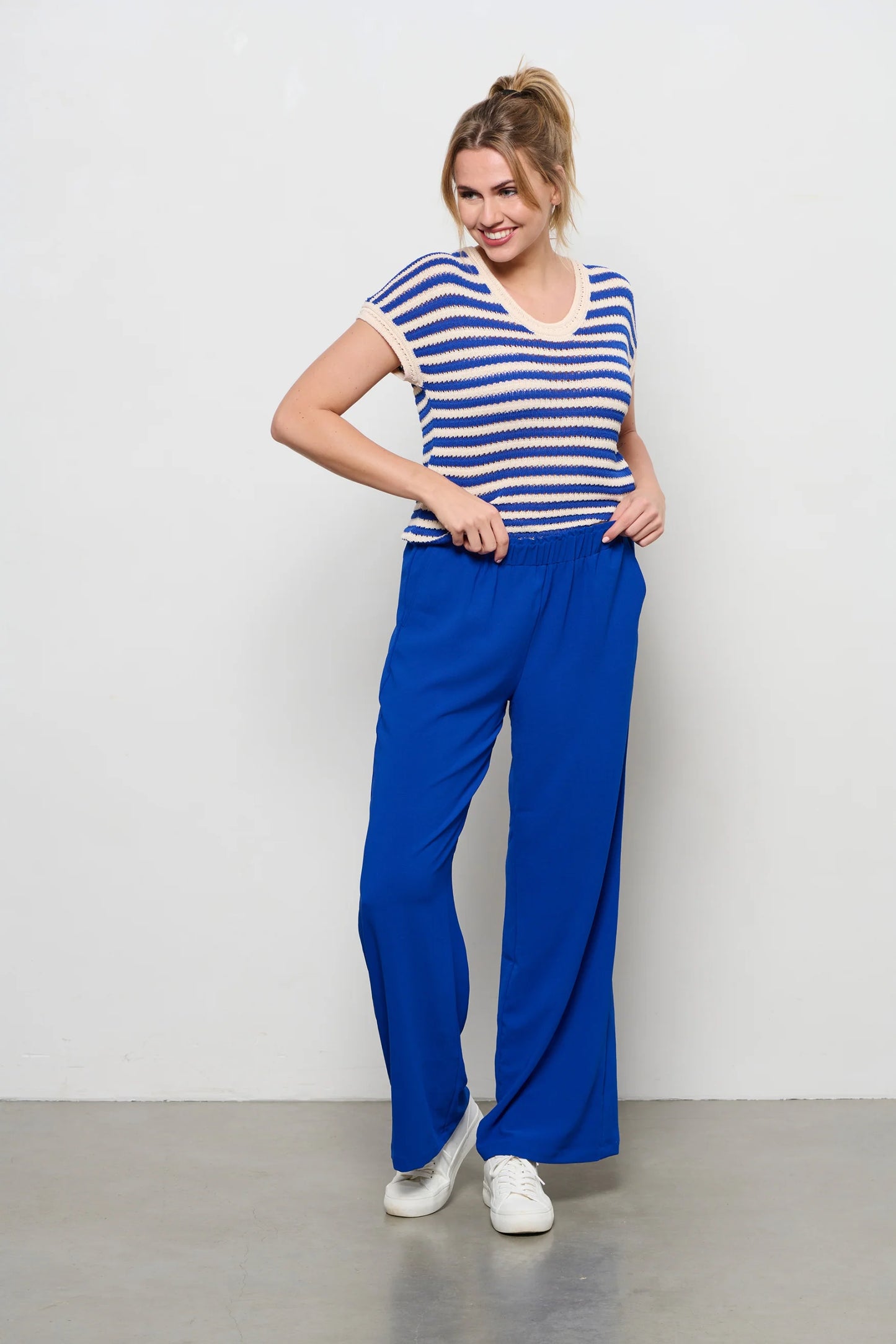 Bonita Striped Top, Blue