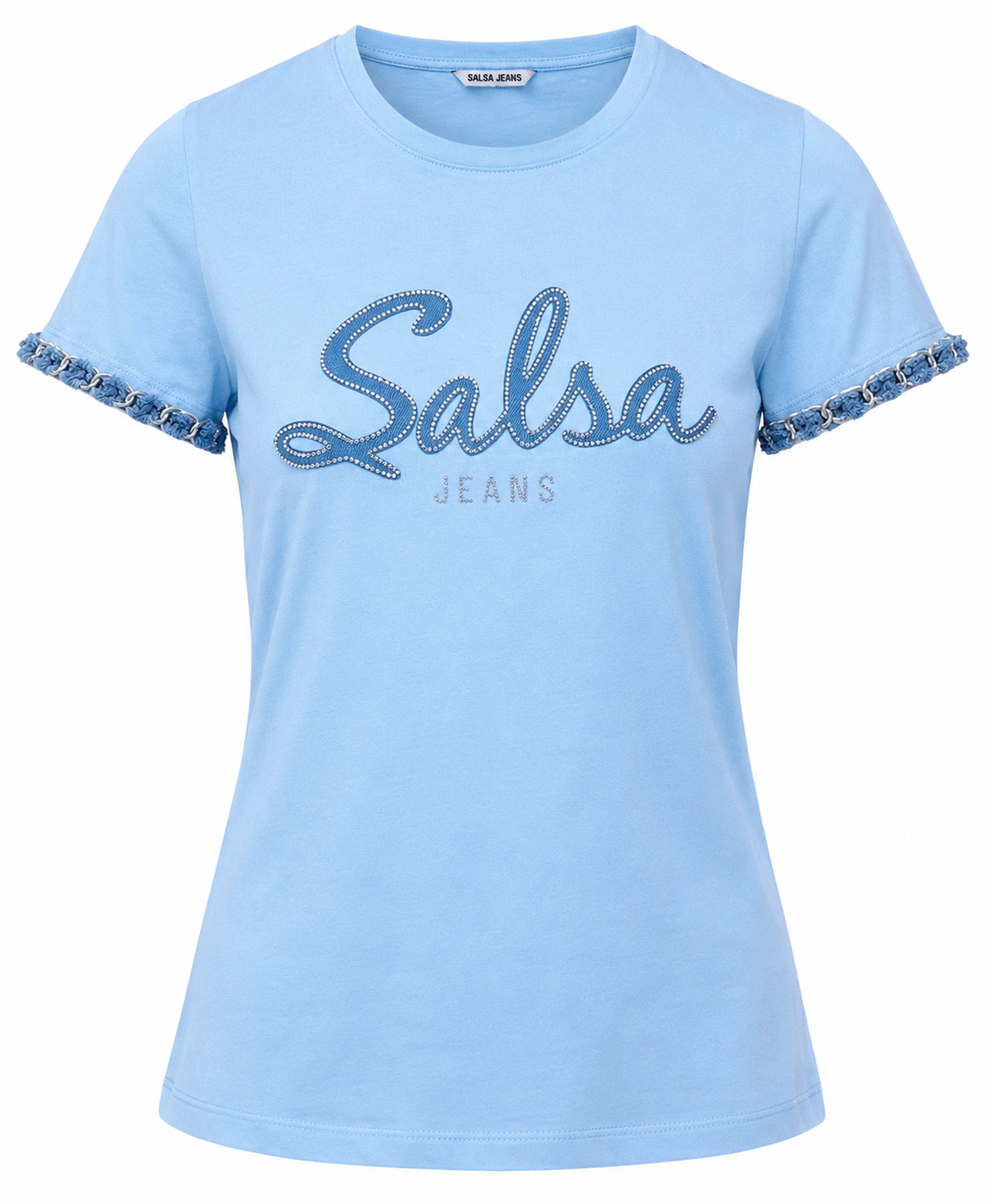 Logo T-Shirt with Denim Detail