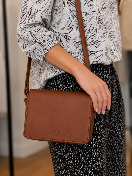 Crossbody Bag with Magnetic Flap Closure