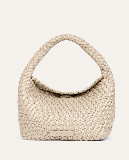Braided Shoulder Bag with Magnetic Closure